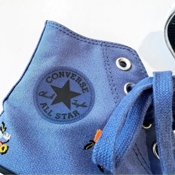 Converse CTAS High We Are Stronger Together Blue Canvas Embroidered Size 5.5 EUC - Picture 6 of 11